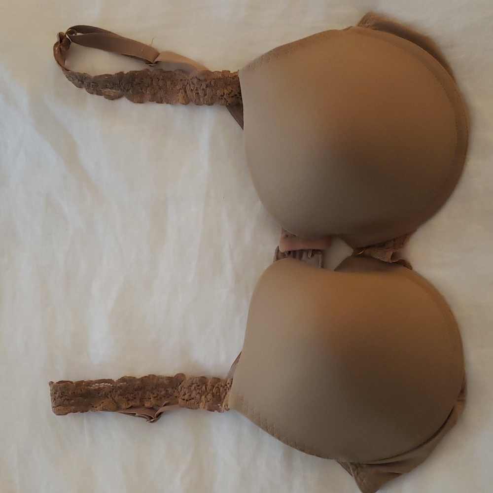 Natori Women's Body Double Lace Trim Bra 34C Cafe